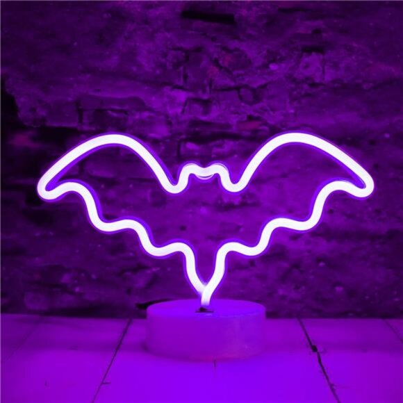NEW Halloween LED Neon Purple Bat Light - Picture 2 of 5
